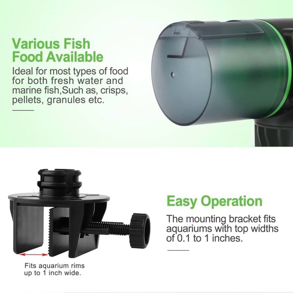 Torlam Automatic Smart Fish Feeder - Black and Green - Picture 9 of 11